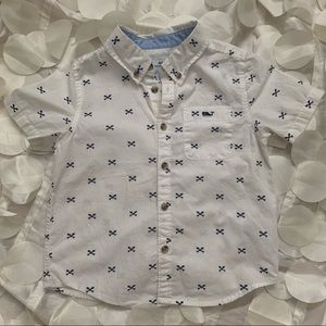Vineyard Vines for Target fishbone short sleeve button down shirt SIZE 3T